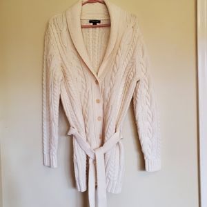 Lands' End wool cable knit sweater